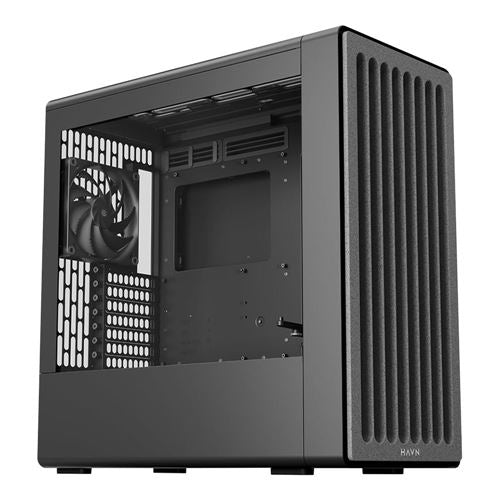 HAVN BF 360 Flow Tempered Glass ATX Mid-Tower Computer Case - Black — vista 1