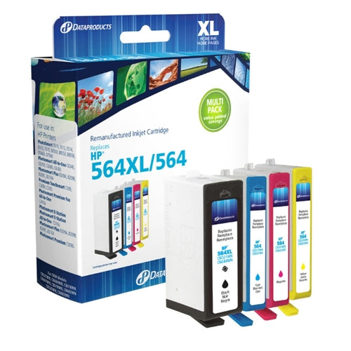 Dataproducts Remanufactured HP 564XL High Yield Black and HP 564 Standard Color Ink Cartri — vista 1
