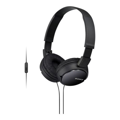Sony MDR-ZX110AP Wired On-ear Folding Headphones - Black — vista 1