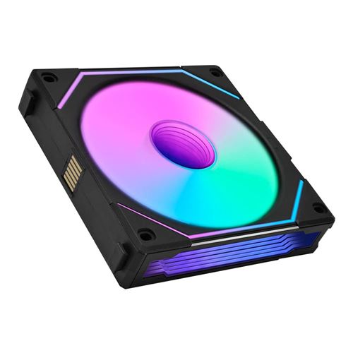 Lian Li UNI FAN SL-INF FLEX Reverse Blade 120mm Fluid Dynamic Case Fan - Black — vista 1