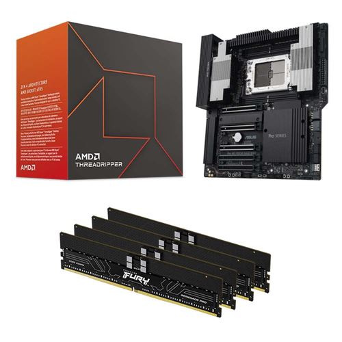 AMD Ryzen Threadripper 7970X, ASUS TRX50 Sage Pro WiFi sTR5, Kingston Fury Renegade Pro 12 — vista 1