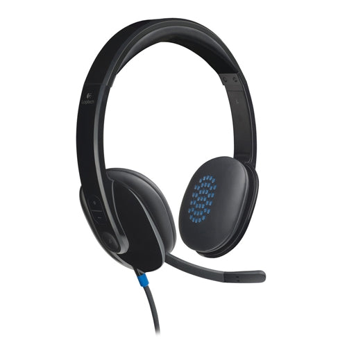 Logitech USB H540 Wired Headset - Black
 Adjustable Padded Headband;  Easy On-ear Sound Co — vista 1