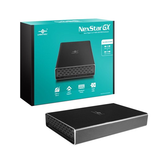 Vantec NexStar GX 2.5" SATA to USB 3.1 Gen 2 Type-C External Hard Drive Enclosure — vista 1