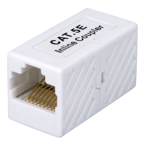 QVS CAT 5e RJ-45 Female to RJ-45 Female In-Line Coupler - White — vista 1