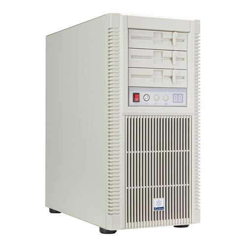 SilverStone FLP02 Retro-inspired ATX Mid-Tower Computer Case - Beige — vista 1