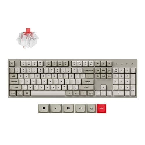Keychron C2 Pro 8K RGB Mechanical Gaming Keyboard - Retro — vista 1