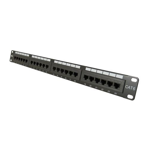 Vertical Cable CAT6 24 Port Aluminum Patch Panel — vista 1