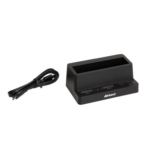 Inland 3 Bay Tool free Type C Docking Station/Duplicator for 3.5"/2.5" SATA HDD /SSD and N — vista 1