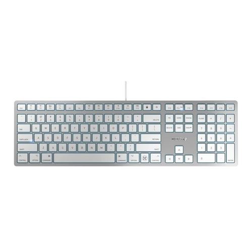 Cherry KC 6000C Slim for Mac USB Type-C Wired Keyboard - Silver
 with Mac Layout — vista 1