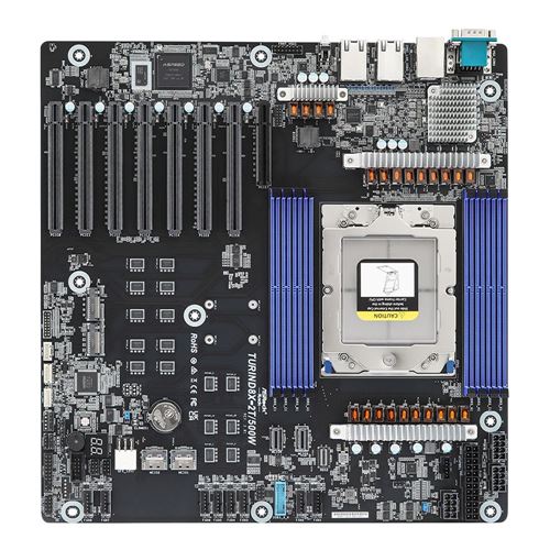 ASRock RACK TURIND8X-2T/500W EEB — vista frontal de la tarjeta madre