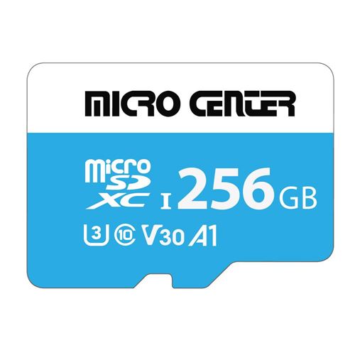 Micro Center Premium 256GB microSDXC Card UHS-I Flash Memory Card C10 U3 V30 A1 Micro SD C — vista 1