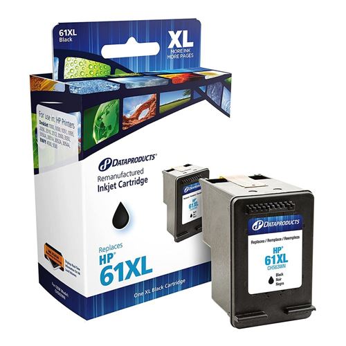 Dataproducts Remanufactured HP 61XL Black Ink Cartridge
 480 page yield. (Meets or exceeds — vista 1