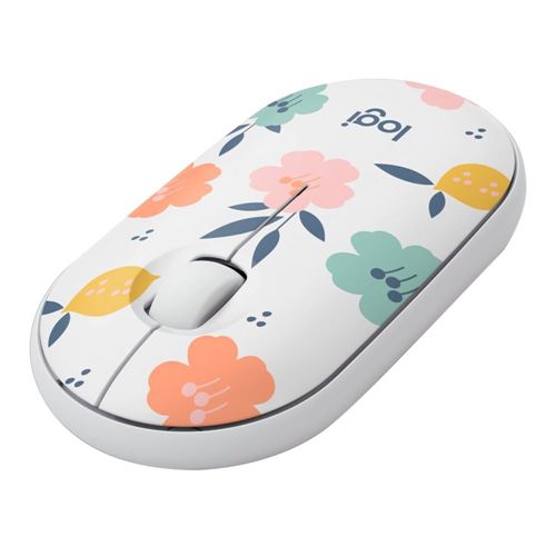 Logitech M340 Collection Slim Ultra-Compact Wireless Mouse - Floral Bouquet — vista 1