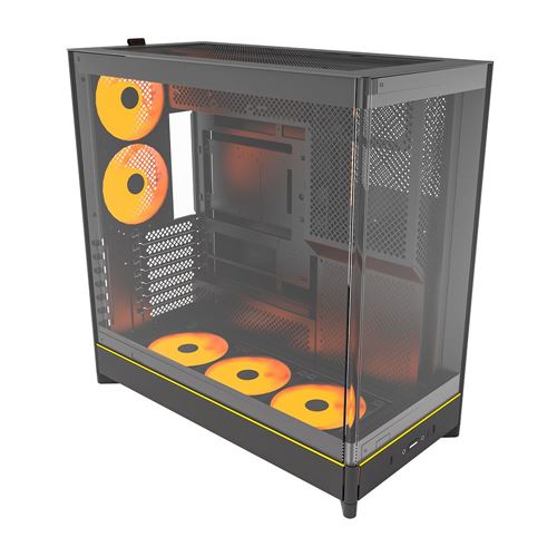 Montech HS02 PRO Tempered Glass ATX Mid-Tower Computer Case - Black — vista 1