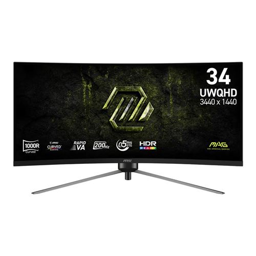 MSI MAG 345CQRF E20 34" 2K WQHD (3440 x 1440) 200Hz Curved Screen UltraWide Gaming Monitor — vista 1