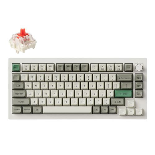 Keychron Q1 Max Hot Swappable RGB Backlight Wireless Keyboard - White
 Gateron Jupiter Red — vista 1