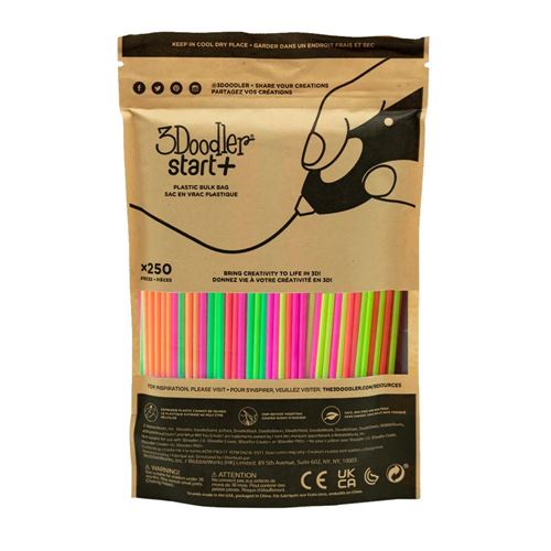 3Doodler Start+ Eco-Plastic Collection - Neon Glow (250 Pack) — vista 1