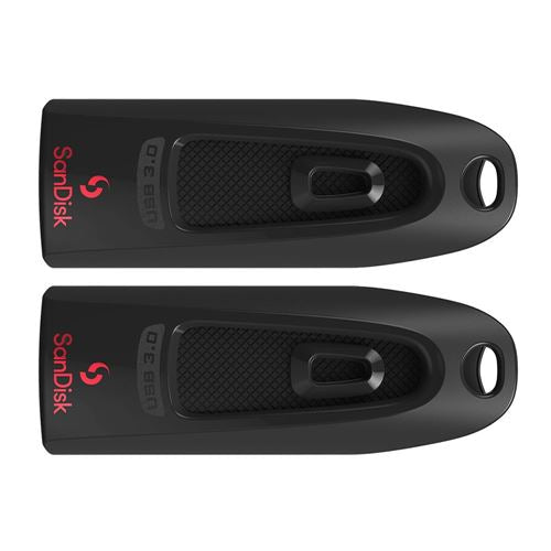 Sandisk 32GB Ultra SuperSpeed+ USB 3.1 (Gen 1) Flash Drive - Black (2-Pack) — vista 1