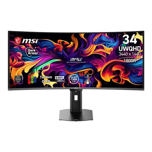 MSI MPG 341CQR QD-OLED X36 34" 2K WQHD (3440 x 1440) 360Hz Curved Screen UltraWide Gaming  — vista 1