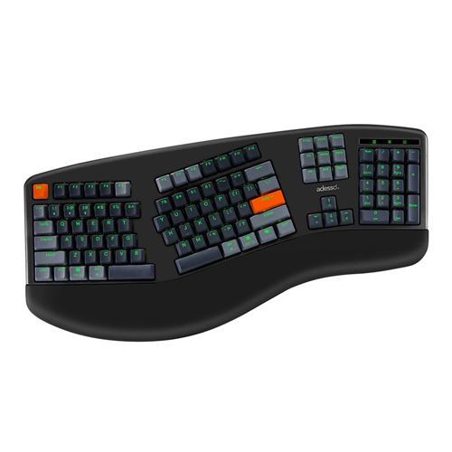 Adesso EasyTouch 1500 Wired/Wireless Ergonomic Mechanical Keyboard - Black
 Cherry Red Swi — vista 1