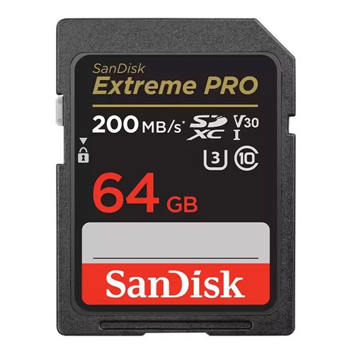 Sandisk 64GB Extreme PRO SDXC Class 10 USH-I V30 Flash Memory Card — vista 1