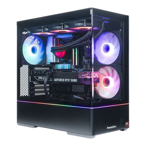 PowerSpec G915 Gaming PC
 AMD Ryzen 9 9900X3D 4.4GHz Processor;  NVIDIA GeForce RTX 5080 1 — vista 1