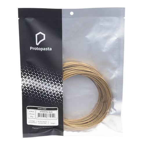 Proto-Pasta 1.75mm HTPLA 3D Printer Filament 50 g (0.11 lbs.) Coil - Good as Gold — vista 1
