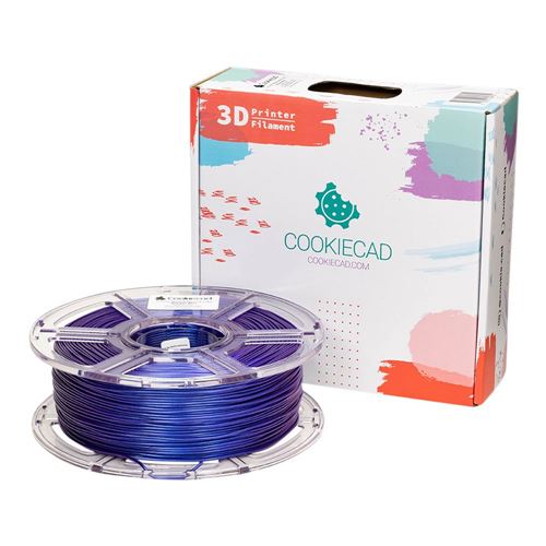 Cookiecad 1.75mm TPU 3D Printer Filament 1.0 kg (2.2 lbs.) Spool - Witches Blue — vista 1