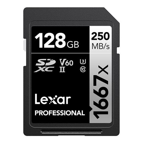 Lexar 128GB Professional 1667x UHS-II SDXC SD Flash Memory Card — vista 1