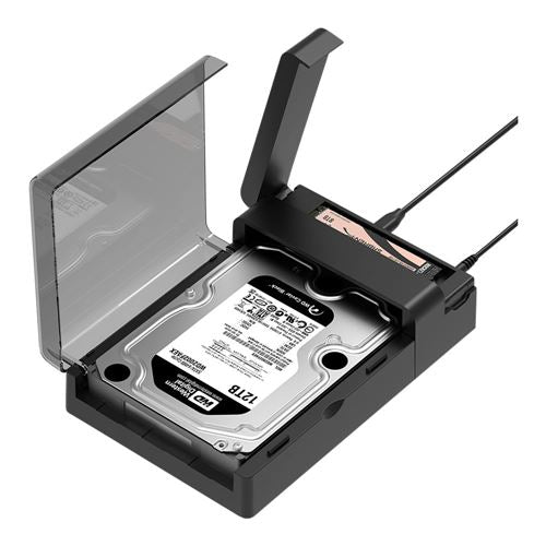 Sabrent USB Type C Lay Flat Docking Station for M.2 PCIe NVMe SATA 2.5'"/3.5" SSD & HDD wi — vista 1