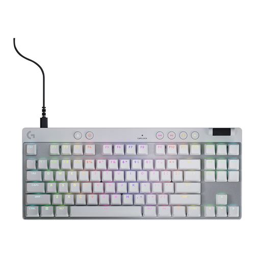 Logitech G Pro X TKL Rapid Wired Gaming Keyboard - White — vista 1