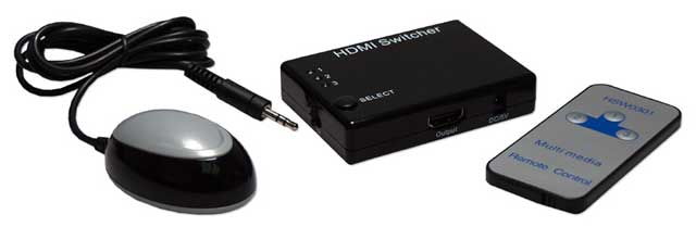 QVS 3-Port HDMI 3D Compact Switcher with IR Remote — vista 1