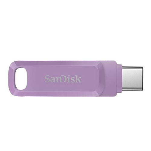 Sandisk 64GB Dual Drive Go SuperSpeed+ USB 3.1 (Gen 1) Flash Drive - Lavender — vista 1