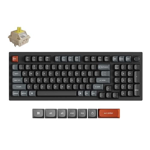 Keychron V5 Ultra 8K Banana Switch Wireless Custom Mechanical Keyboard - Black — vista 1