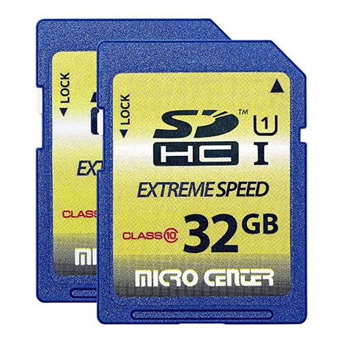 Micro Center 32GB SD Card Class 10 SDHC Flash Memory Card - 2 Pack — vista 1