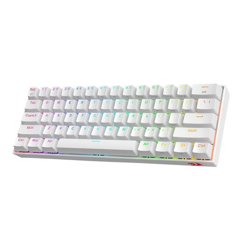 Redragon DRACONIC MCK530 PRO Mechanical Gaming Keyboard - White
 Brown Switches — vista 1