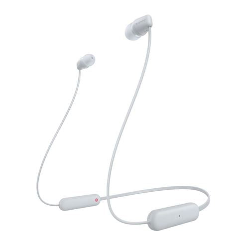 Sony WI-C100 Bluetooth Wireless Earbuds - White — vista 1