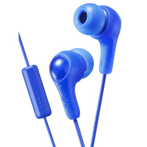 JVC Gumy Plus Wired Earbuds - Blue
 Integrated Microphone;  Silicone Earpieces;  In-line C — vista 1