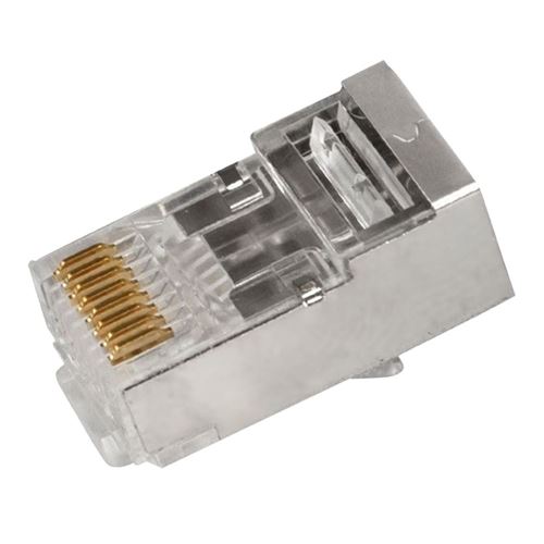 PROSeries Pass Through Shielded - 50pc Clamshell
 Cat5e STP (internal ground) With Cap45 — vista 1