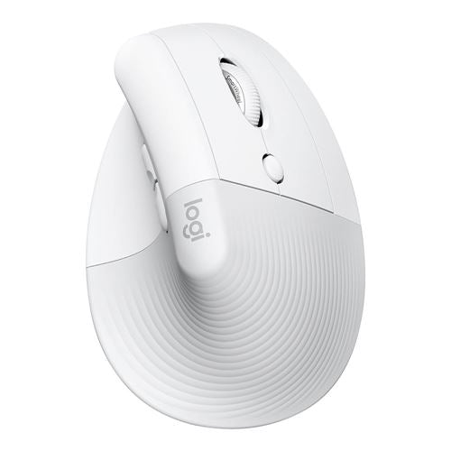 Logitech Lift Vertical Ergonomic Wireless Mouse - Off White — vista 1
