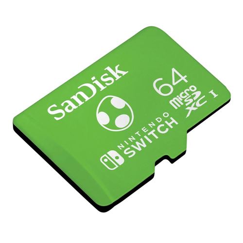 Sandisk 64GB Nintendo microSDXC Class 10 / UHS-1 Flash Memory Card with Adapter — vista 1