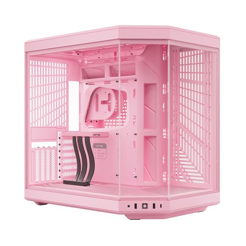 HYTE Y70 Dual Chamber Tempered Glass ATX Mid-Tower Computer Case - Pink — vista 1