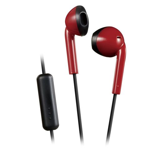 JVC Retro Style Wired Earbuds - Red
 In-line Controls;  Water-Resistant;  In-line Micropho — vista 1
