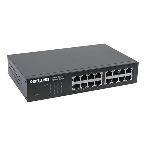 Intellinet 16-Port Gigabit Ethernet Network Switch
 Ethernet Splitter;  Unmanaged;  Plug a — vista 1