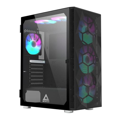 Montech X3 Mesh Tempered Glass ATX Mid-Tower Computer Case - Black — vista 1