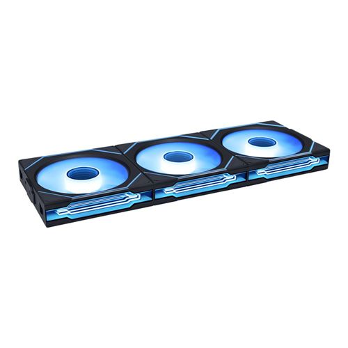 Lian Li UNI FAN SL-INF FLEX Reverse Blade 120mm Fluid Dynamic Case Fan - Black (3 Pack) — vista 1