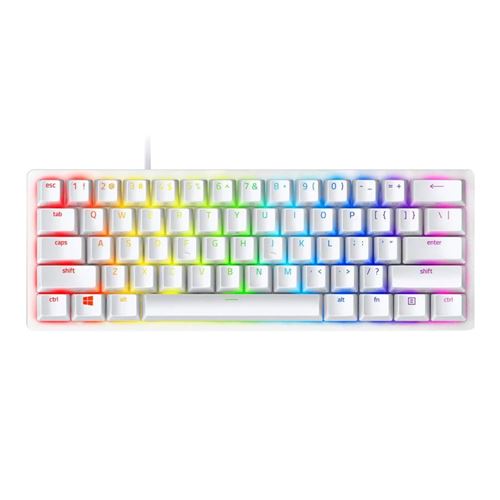 Razer HUNTSMAN MINI RGB Wired Gaming Keyboard - Mercury
 Razer Purple Clicky Optical Switc — vista 1