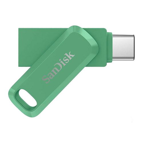 Sandisk 128GB Dual Drive Go SuperSpeed+ USB 3.1 (Gen 1) Flash Drive - Absinthe Green — vista 1