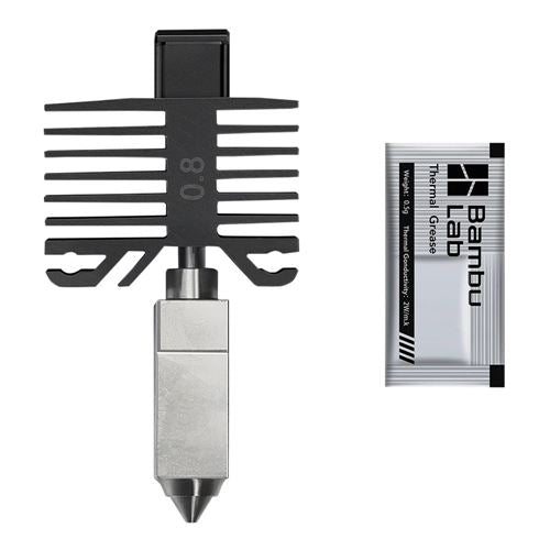 Bambu Lab Hotend with Nozzle 0.8mm Stainless Steel — vista 1