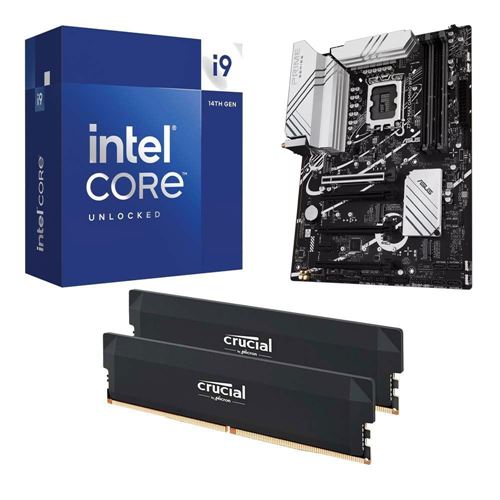 Intel Core i9-14900K, ASUS Z790 Max Gaming WiFi7 1700, Crucial Pro 32GB DDR5-6400 Kit, Com — vista 1